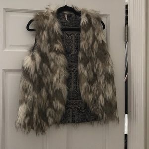 Free People fur vest size x-small